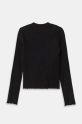 United Colors of Benetton longsleeve copii 3F1AC203O.G.Seasonal negru AW24