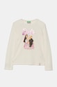United Colors of Benetton longsleeve bawełniany dziecięcy nadruk beżowy 3ATNC10ML.G.Seasonal