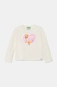 Дитячий бавовняний лонгслів United Colors of Benetton бавовна бежевий 3ATNG10HJ.P.Seasonal