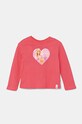 United Colors of Benetton longsleeve din bumbac pentru copii print roz 3ATNG10HJ.P.Seasonal