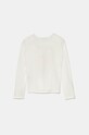 United Colors of Benetton longsleeve din bumbac pentru copii 3096C10M0.G.Seasonal alb AW24