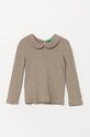 United Colors of Benetton longsleeve dziecięcy z elastanem szary 3IVLG10GV.P.Seasonal