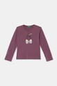 United Colors of Benetton longsleeve din bumbac pentru copii print violet 3ATNG10GA.P.Seasonal