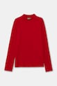United Colors of Benetton longsleeve din bumbac pentru copii uni rosu 3AOUC201O.G.Repro.9BYH