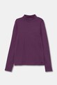 United Colors of Benetton longsleeve din bumbac pentru copii uni violet 3AOUC201O.G.G.Seasonal