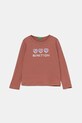 United Colors of Benetton longsleeve din bumbac pentru copii imprimeu portocaliu 3ATNG10GI.P.Seasonal