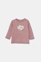 United Colors of Benetton longsleeve din bumbac pentru bebeluși print roz 3ATNA105L.W.Seasonal