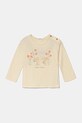 Бавовняний лонгслів для немовлят United Colors of Benetton бавовна бежевий 3ATNA105M.W.Seasonal