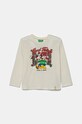 Дитячий бавовняний лонгслів United Colors of Benetton бавовна бежевий 3ATNG10GQ.P.Seasonal