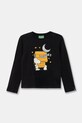 Хлопковый детский лонгслив United Colors of Benetton хлопок чёрный 3VR5G10JA.P.Seasonal