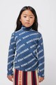 Bobo Choses longsleeve din bumbac pentru copii cu modele albastru 224TC002