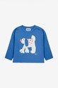 Bobo Choses longsleeve bawełniany niemowlęcy Fairy Dog nadruk niebieski 224AB012