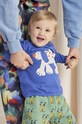 Bobo Choses longsleeve bawełniany niemowlęcy Fairy Dog niebieski 224AB012