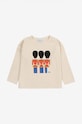 Bobo Choses longsleeve din bumbac pentru bebeluși Little Tin Soldier 224AB020 bej AW24