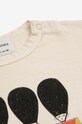 Băieți Bobo Choses longsleeve din bumbac pentru bebeluși Little Tin Soldier 224AB020 bej