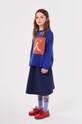 Bobo Choses longsleeve din bumbac pentru copii Funny face 224AC010 bleumarin