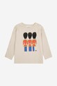 Bobo Choses longsleeve din bumbac pentru copii Little Tin Soldier 224AC020 bej AW24