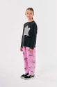 Bobo Choses longsleeve bawełniany dziecięcy Funny Ghost 224AC021 czarny