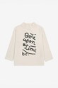 Dětské bavlněné tričko s dlouhým rukávem Bobo Choses Once Upon A Time 224AC025 béžová AW24