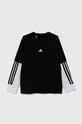 adidas longsleeve dziecięcy JAM 2IN1 LS IV7049 czarny AW24