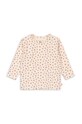 Konges Sløjd longsleeve niemowlęcy BASIC BLOUSE GOTS wzorzyste beżowy KS101412