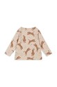 Дитячий бавовняний лонгслів Konges Sløjd DREY LS TEE GOTS KS101487 бежевий AW24