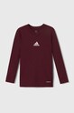 Дитячий лонгслів adidas Performance TEAM BASE TEE Y інші бордо GN7510