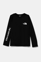 The North Face maglietta a maniche lunghe per bambini NEVER STOP LS TEE altro nero NF0A89HYJK31