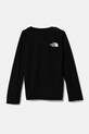 The North Face maglietta a maniche lunghe per bambini NEVER STOP LS TEE NF0A89HYJK31 nero AW24