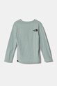 The North Face longsleeve copii EASL/S TEE NF0A89J21OC1 turcoaz AW24