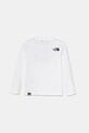The North Face longsleeve dziecięcy EASL/S TEE NF0A89J2FN41 biały AW24