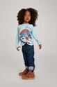 Reima longsleeve copii Kouluun print verde 5200376A.9BYH