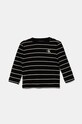 Лонгслів для немовлят Calvin Klein Jeans з еластаном чорний IN0IN00223.9BYH