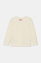 Дитячий бавовняний лонгслів Fila LIEPGARTEN FAK0361 бежевий AW24