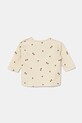 Pamučna majica dugih rukava za bebe United Colors of Benetton 36TQA105J.W.Seasonal bež AW24