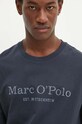 Bavlněné tričko s dlouhým rukávem Marc O'Polo námořnická modř 426201252152