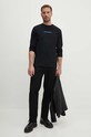 Tričko s dlouhým rukávem Karl Lagerfeld 543221.755406 černá AW24