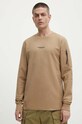 Bavlněné tričko s dlouhým rukávem G-Star béžová D24706.D617