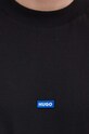 Бавовняний лонгслів Hugo Blue 50519962 чорний