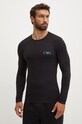 Emporio Armani Underwear longsleeve lounge z elastanem czarny 111023.4F715