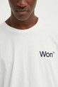 Хлопковый лонгслив Won Hundred 3146.12063 бежевый