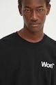 Хлопковый лонгслив Won Hundred чёрный 3146.12063