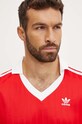 Блуза с дълги ръкави adidas Originals Adicolor Piqué Football Long Sleeve червен IX5226