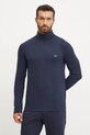 Tričko s dlhým rukávom Emporio Armani Underwear 112066.4F584 tmavomodrá AW24