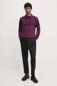 United Colors of Benetton longsleeve din bumbac 3G9WU3020 violet AW24