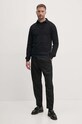 United Colors of Benetton longsleeve din bumbac 3G9WU3020 negru AW24