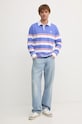 Хлопковый лонгслив United Colors of Benetton 3KUJU301E фиолетовой NC24