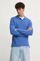Хлопковый лонгслив United Colors of Benetton хлопок фиолетовой 3088U3025