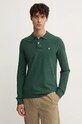 United Colors of Benetton longsleeve din bumbac fixat verde 3088U3025