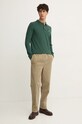 United Colors of Benetton longsleeve din bumbac 3088U3025 verde AW24